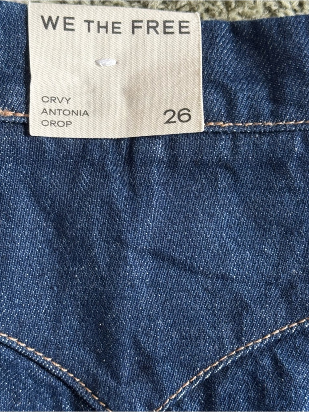 We The Free x Free People Women's Dk Wash Crvy Antonia Crop Culotte Jeans 26 - Picture 5 of 8